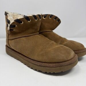 UGG Tasman Slippers Women's Size 8 Chestnut Sheepskin Suede Cozy